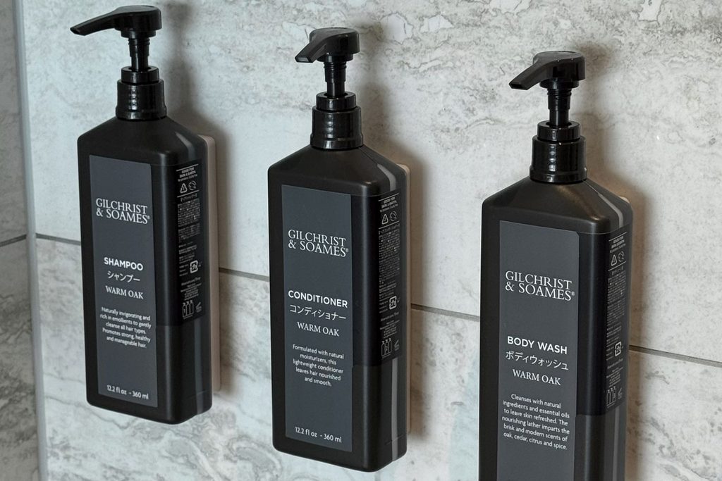 Gilchrist & Soames Warm Oakのシャンプー、コンディショナー、ボディウォッシュ